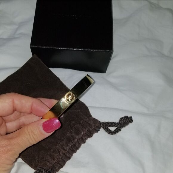 MICHAEL KORS GOLD COLOR BRACELET WITH LOGO PLAQUE WITH ORIGINAL BOX - Picture 7 of 16